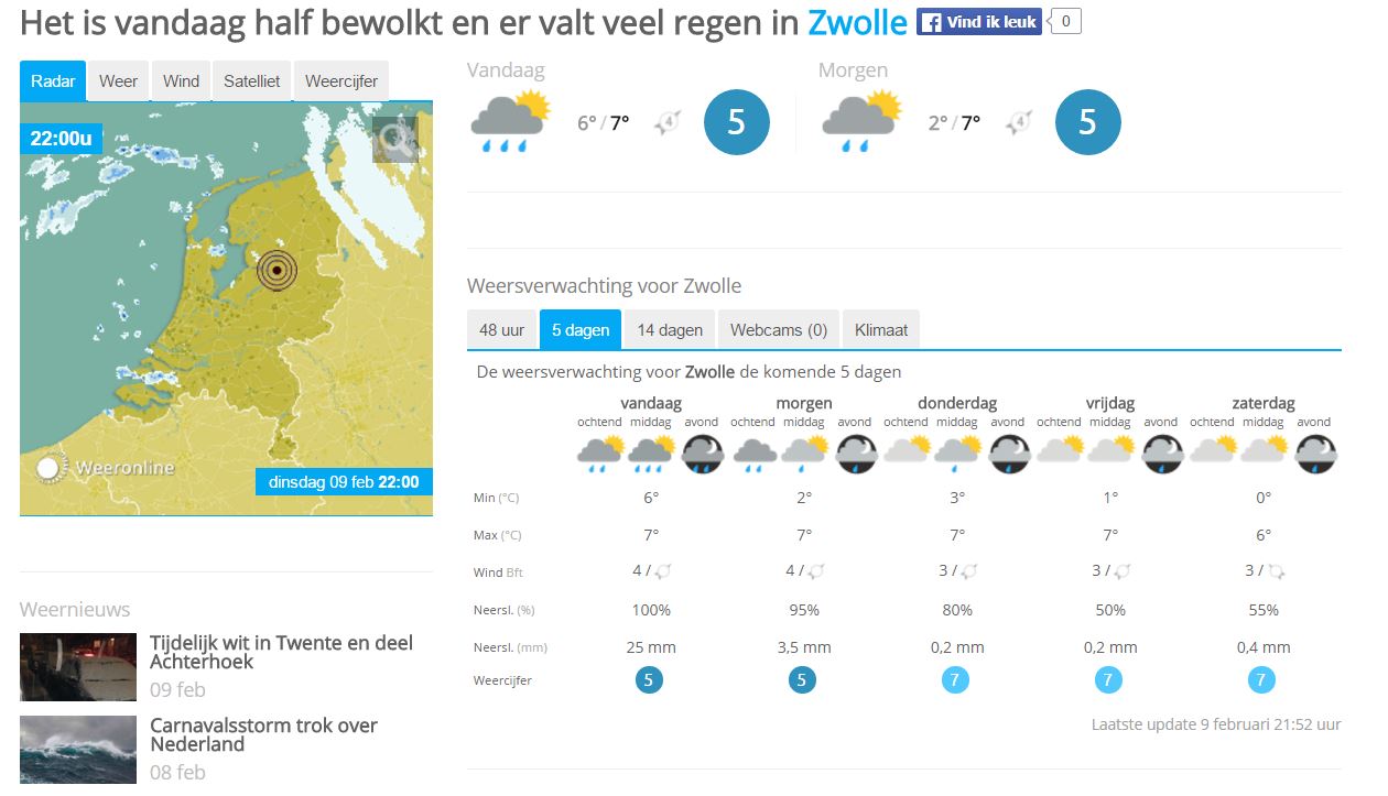 2016-02-09 22_36_14-Weer, buien radar Zwolle. 14 daagse weersverwachting Zwolle